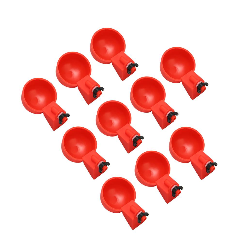 Poultry Water Cup Automatic Filling Adjustable Chicken Drinking Bowl for Ducks 10pcs