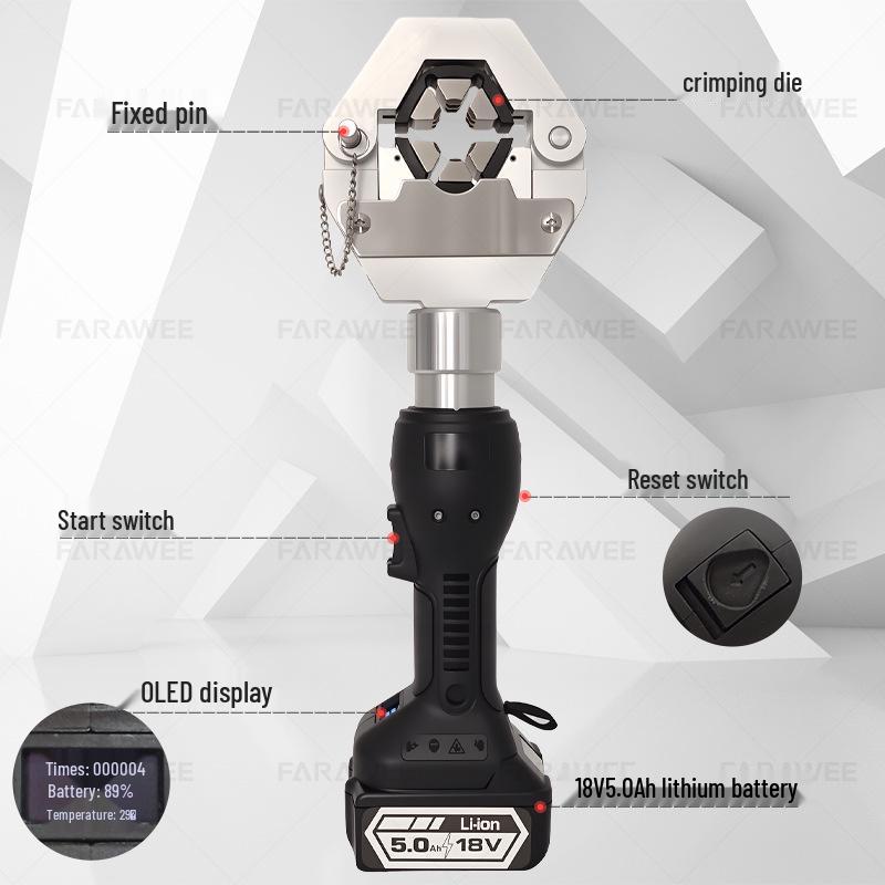 Электрический гидравлический обжимщик для шлангов кондиционера автомобиля, модель OPT-7842