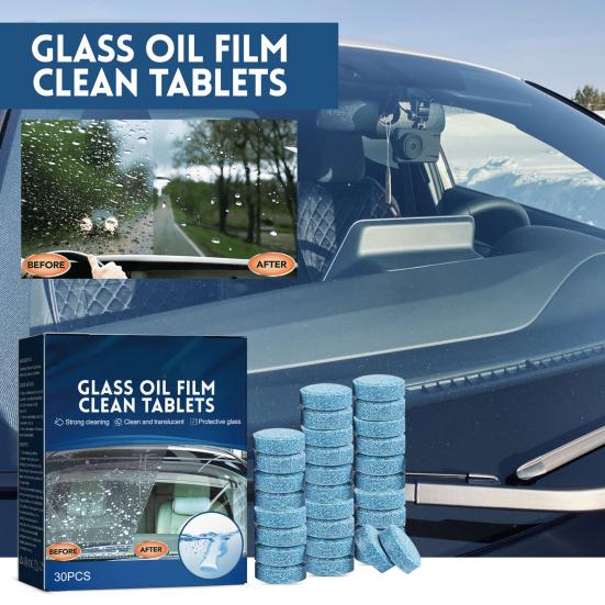 Таблетки с омывающей жидкостью, 30 шт./компл., предотвращают дождь, легко хранить, портативны, легкие, уменьшают трение, поддерживают чистоту, очищают таблетки от поверхностно-активного вещества, стеклянной пленки