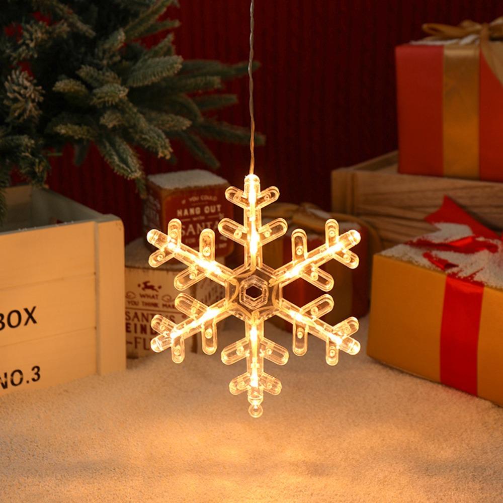 Suction Cup Design Christmas LED Light Hanging Window Ornaments Sucker Lamp  New Year Celebration
