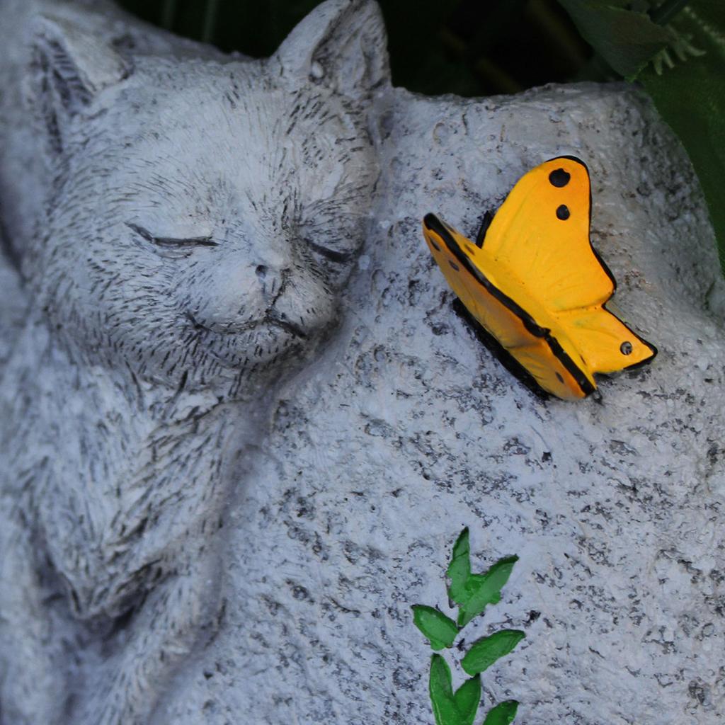 Angel Cat Memorial Planter   Flower Pot Pet Memorial Garden Statue with Synthetic for Pet Loss Remembrance Garden Decor