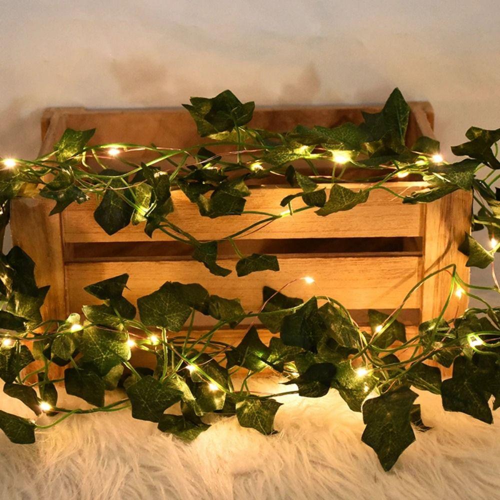 10M/100 LED Imitation Leaf String Light Battery Powered Artificial Leaf Lights Xmas Decoration
