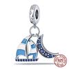 Медный Якорь Руль Синий Круизный Корабль Разделители Бусины Подвески Шармы Подходят для Оригинальных Браслетов DIY Изготовление Украшений
