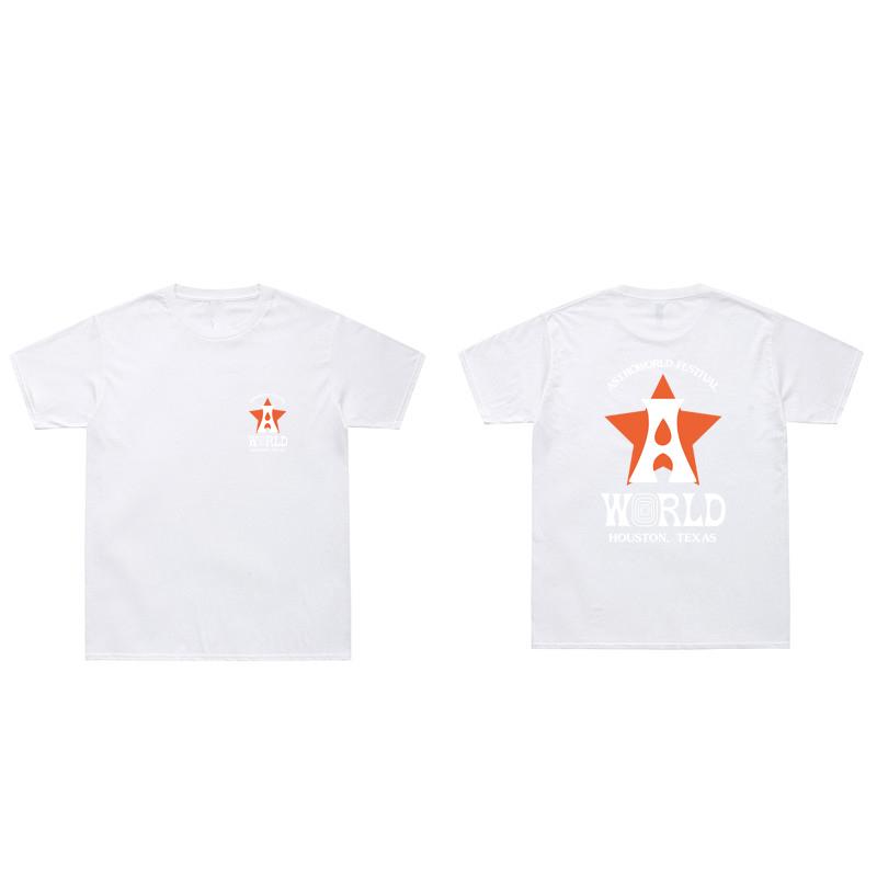 New Arrivals Cactus Jack ASTROWORLD T Shirt Men Women HOUSTON LIVE Print T-Shirts Hip Hop Short Sleeves Swag Tops