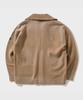 Ffeff Studio Vintage Washed F-Logo Zip-Up Cardigan (Beige)