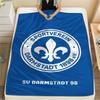 1pc SV Darmstadt 98 Print Flannel Blanket, High quality Comfortable for All Seasons, Home Decor, Warmth and Comfort, Perfect for Christmas Gifts92