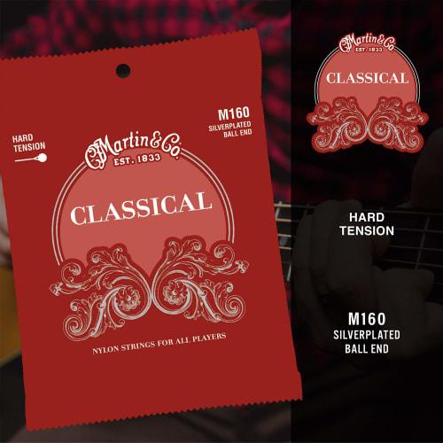 Martin Classical Nylon Guitar Strings M160 Hard Tension