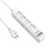 Mscien Power Strip with 8 AC 1 USBC 3 USBA 2m Extension Lightning USB OA Swing Stylish USB, Outlets, Outlet, Outlets, Cord, Protection, Outlets,
