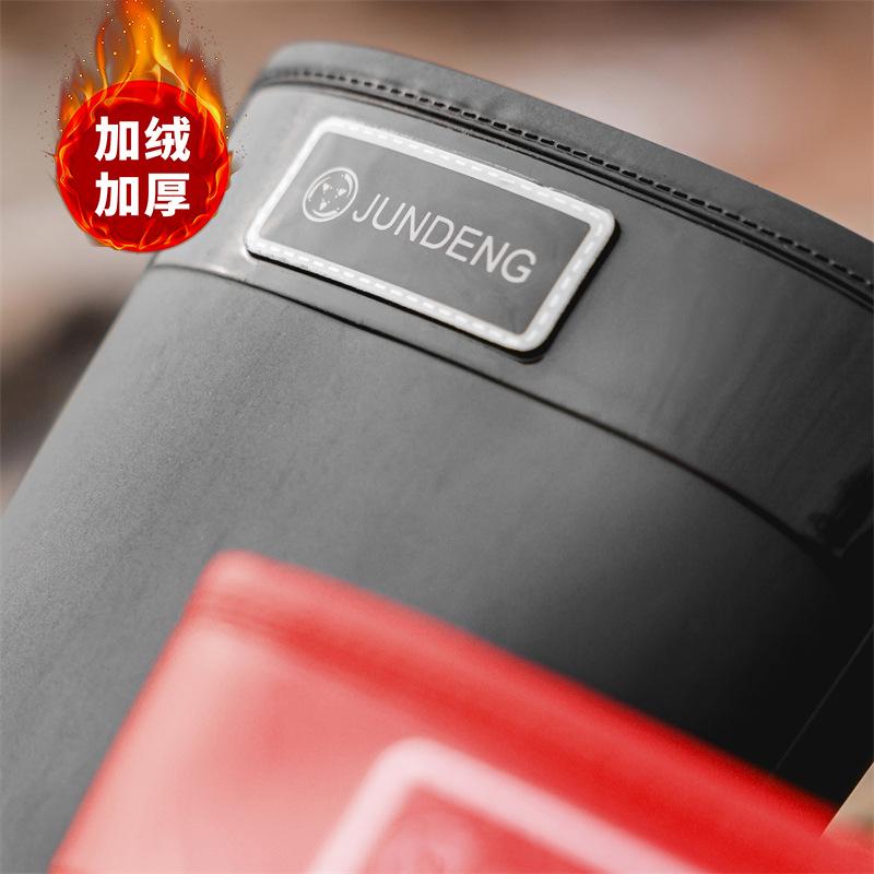 Весенне-осенние изысканные женские забродные сапоги с высоким голенищем, женские приморские дождевые туфли, модные резиновые сапоги, сапоги с высоким голенищем, резиновые сапоги на толстой подошве