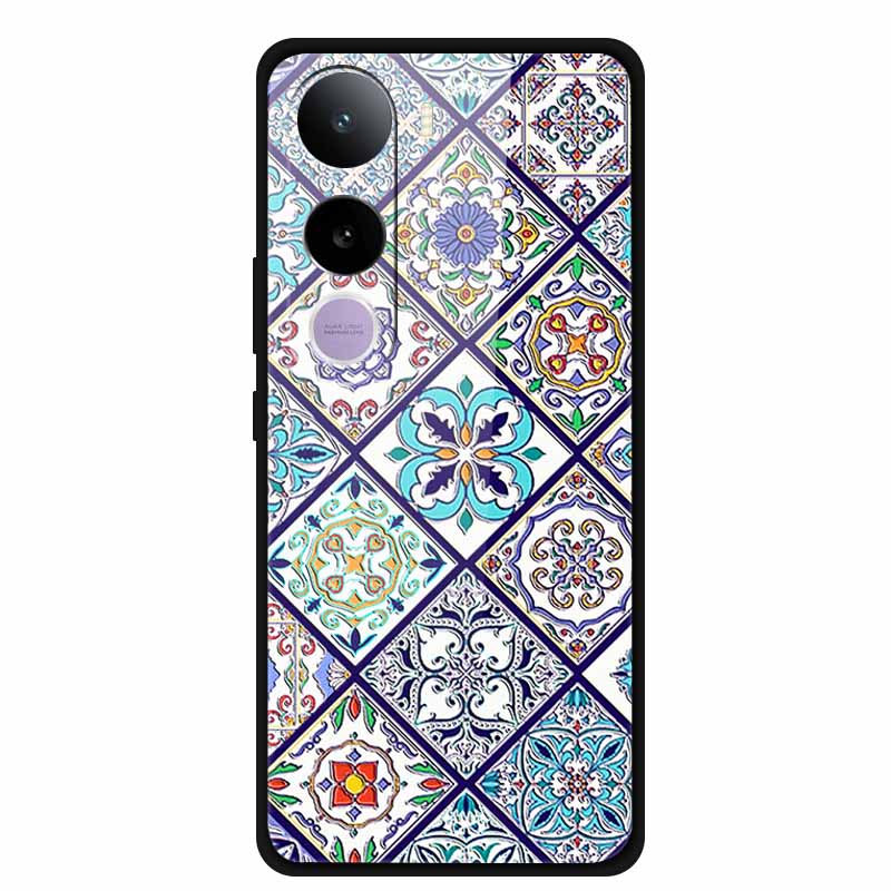 Tempered Glass Cases For Vivo Y400 5G Case 6.67" Painted Hard Back Cover Soft Bumper For Vivo Y 400 2025 Protective Phone Case