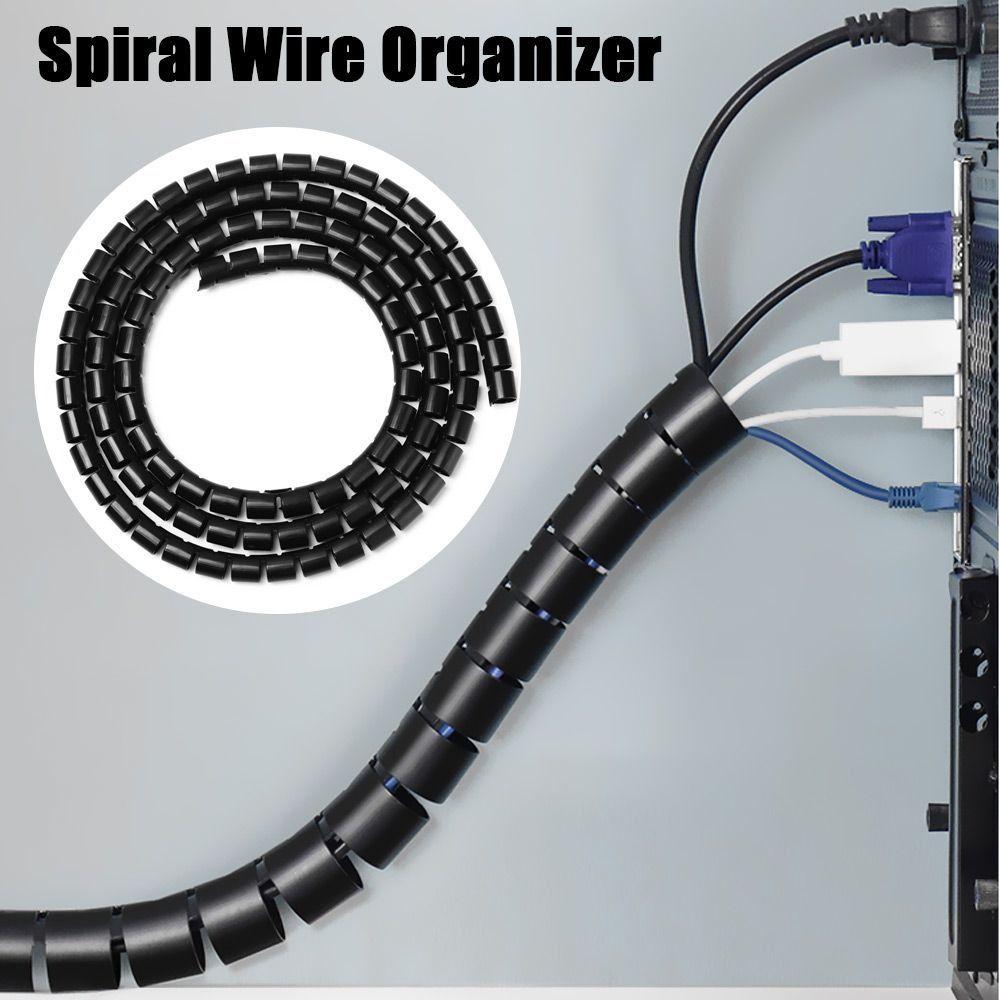 Spiral Cable Sleeve Cover Flexible Tube Line Organizer New Wrap Winding Cable