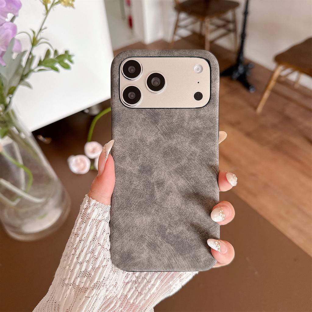 Ретро Чехол из овчины Для Для Iphone 17 Air 16 1 14 13 12 11 Pro Max Plus Бизнес Матовый Противоударный Безрамочный Охлаждающий Чехол