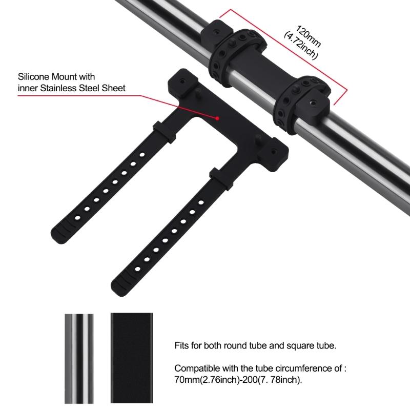 Регулируемый кронштейн для динамика для любителей велоспорта для нескольких звуковых устройств до 7,78-дюймовых труб