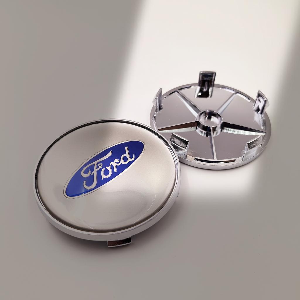 AJV1 4PCS 54/56/60/65/68mm Wheel Center Caps For Ford Fiesta Mondeo Fusion Explorer Escape Focus Kuga Rim Hubcap Cover Badge