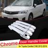 Для Toyota Corolla Axio Fielder E160 2013~ Хромированная накладка на ручку двери Наружная отделка Колпачок для ключа Наклейки на автомобиль Аксессуары 2014 2015