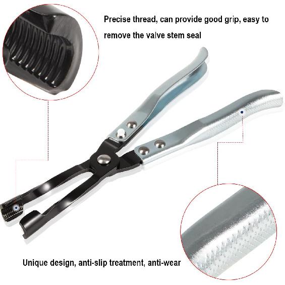 Valve Seal Removal Pliers & Valve Keeper Taller/Remover Set, Fits Valve Engines, Cars, Motorcycles, Marine (HW0107 Valve Seal Pliers)