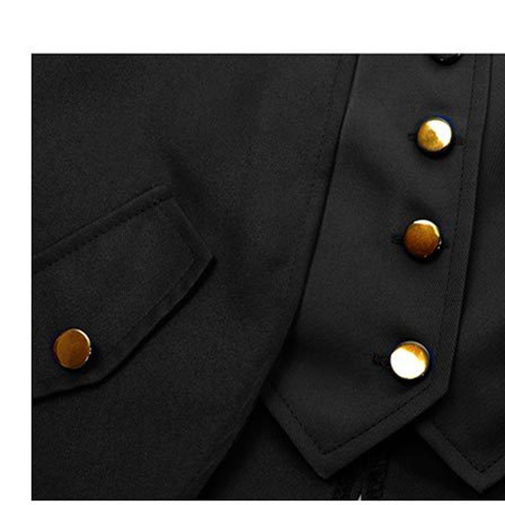 Детская куртка в стиле стимпанк для мальчиков, готический фрак, костюм-смокинг пирата, 8-12 лет