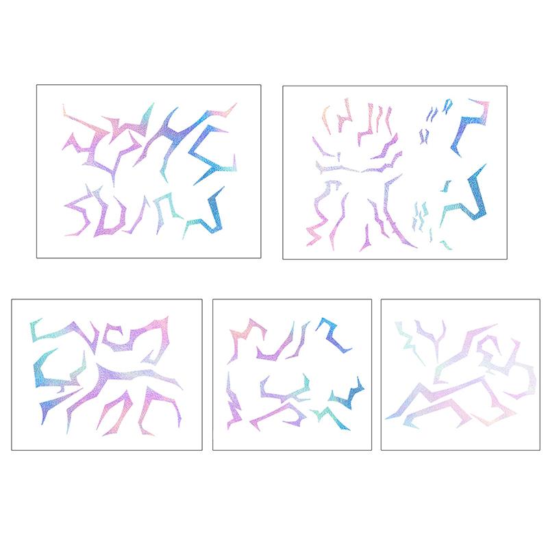 Аниме Косплей Фиолетовая Наклейка Тату Наряды Временная Татуировка Демоны Мультяшные Охотники Причудливые Аксессуары для Костюма Реквизит на Хэллоуин