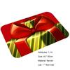 Floor Mat Christmas Theme Pattern Non Slip Flannel Front Door Entrance Mat Home