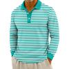 Men's Casual Striped Print Button-Up Long-Sleeve Tops
