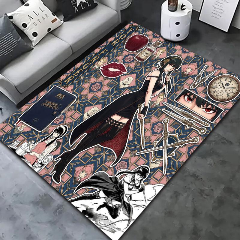 Spy Family Carpet Rug For Living Room Bedroom Home Sofa Decoration Kids Play Nonslip Floor Mat