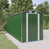 3147431 vidaXL Garden Shed Green 192x523x223 Cm Galvanized Steel