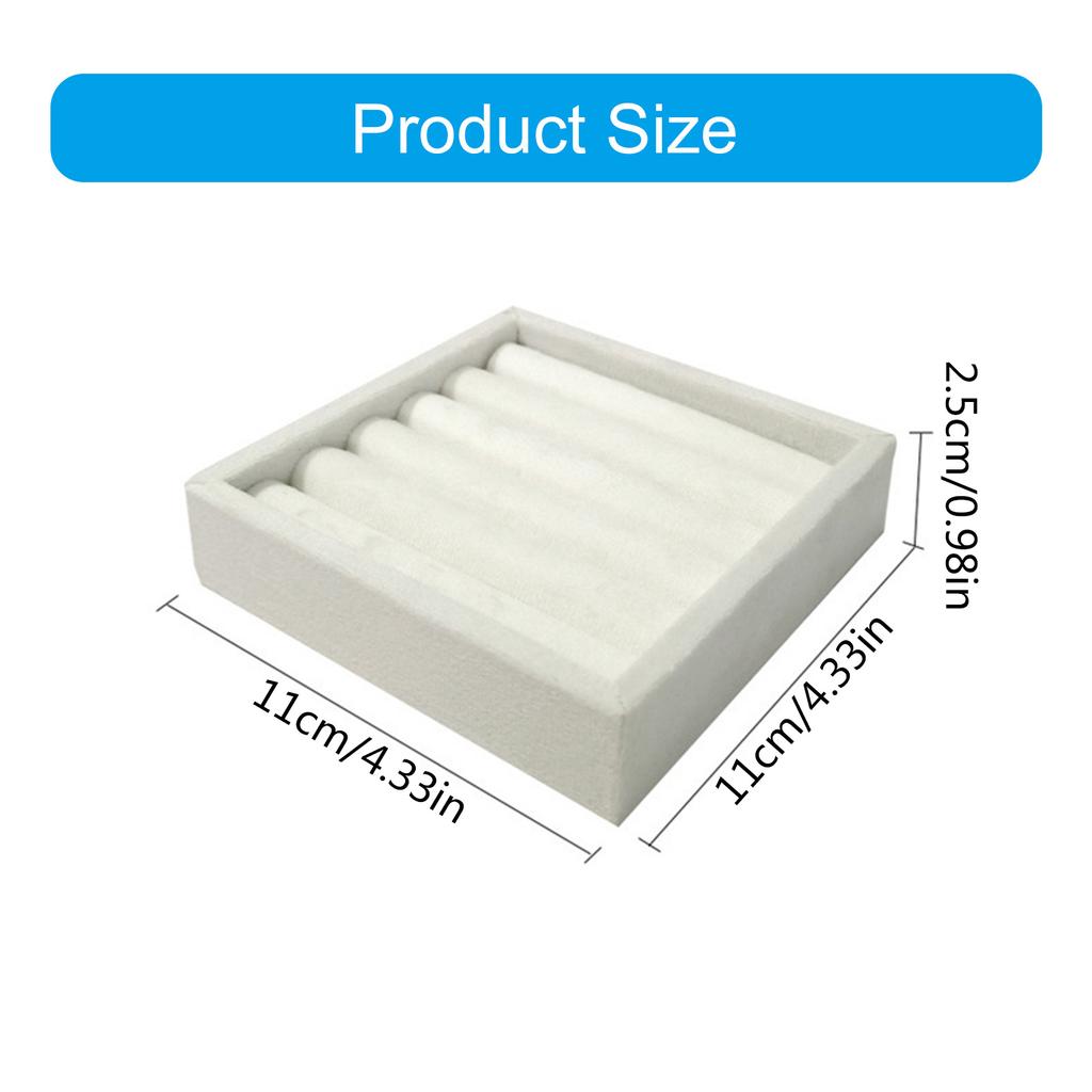 Velvets Jewelry Organizer Tray Elegant Ring and Earring Display Stand Drawer Small Accessories Storage Container
