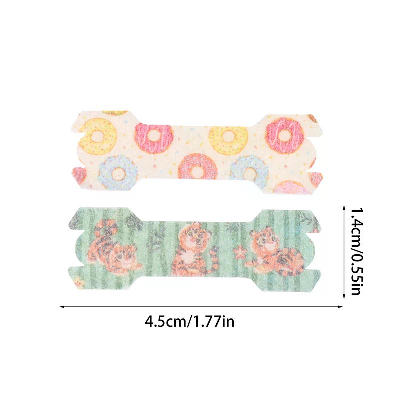 10 шт. Детские противохрапящие носовые пластыри Цветная помощь для дыхания для мальчиков и девочек Гипоаллергенная назальная лента Забавные принты животных Для лучшего