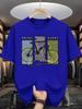 2026 New Summer Unisexs 100 Cotton Casual Loose Pattern Print Comfortable Sports Shortsleeve Tshirt