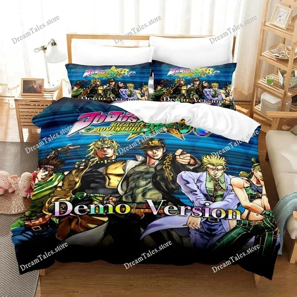 3D Принт Аниме JoJo's Bizarre Adventure Постельное Белье Односпальный Полуторный Двуспальный Кинг-сайз Комплект Постельного Белья Взрослый Детский Спальня Комплекты Пододеяльников