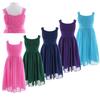 Kids Girls Chiffon Pleated Princess Pageant Dress Wedding Bridesmaid Birthday Party Formal Evening Dress