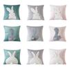 Rabbit Pillow Cover 45x45cm Square Throw Pillow Cover Cushion Covers for Bedroom Dormitory Bed Sofa Decoration X3UC
