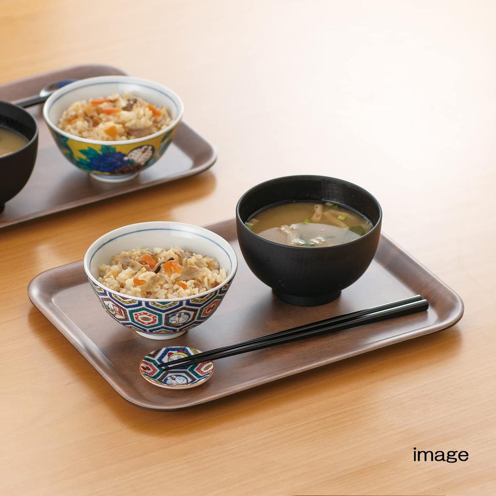 Рисовая миска "Дораэмон", прибл.. 12 см, Керамика Кутани, Стиль Старый Кутани, Узор «Черепаховый панцирь», Сделано в Японии, 008160