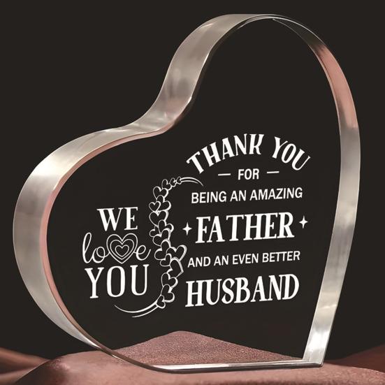 Акриловый блок в форме сердца, настольное украшение в виде сердца, отдельно стоящее украшение в виде сердца, подарок