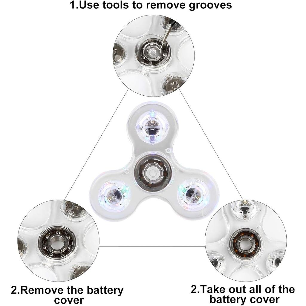 LED Fidget Spinners, Light Up Sensory Fidgets Toys, Glow In The Dark Toy, ADHD Anxiety Stress Relief Toys, Easter School Classroom Exchange Gifts