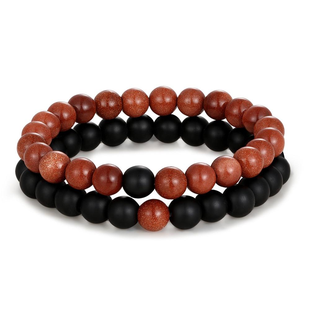 2pcs/set Distance Bracelet Crown Beads Charm Natural Stone Bracelets for Women Men Couples friendship bracelets Jewelry Gifts