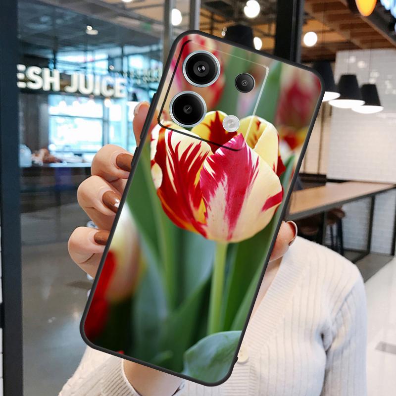 Чехол-цветок 'Весенние тюльпаны' для Xiaomi Redmi Note 15 Pro Plus 10 11 12 13 14 Pro Redmi 15 15C 10C 12C 13C 14C