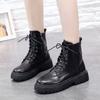 Winter Women Boots Fashion Martin Ankle Boots Woman Shoes Platform Boots Lace -Up Ladies Motorcycle Booties Zapatos De Mujer