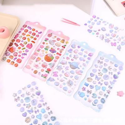 1 лист DIY Креативная 3D Рельефная Наклейка на Телефон Планеты Конфета Кролик Океанское Приключение Милое Животное Мобильный Телефон Тисненые Наклейки ZYF