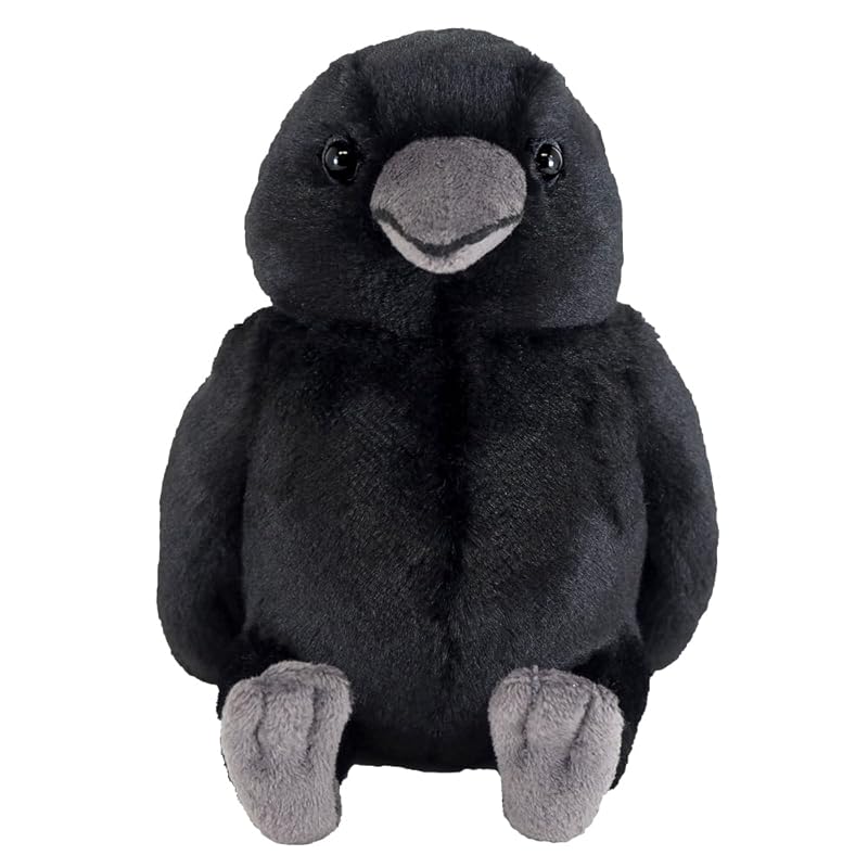 SunLemon Fluffy's Crow S 12 x 20 x 15cm Plush Bird Crow Animal P-9562