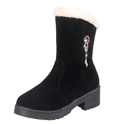 Модные женские ботинки Осень и Зима Новая корейская версия Дикие женские сноубутсы Студенческие плюс бархат Теплые женские ботинки Нескользящие