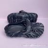"Wave-Patterned Cross-Hole Beach Sandals - Non-Slip Unisex Summer Slippers"