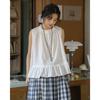 Summer Art Xiaoqing Sleeveless Lace Collar Sleeveless White Shirt Vest Top