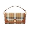 Burberry Vintage Check Leather Shoulder Bag, Luxury Gold-Tone Hardware Turn-Lock Top Handle Handbag for Women, Daily Commute & Evening Out 80661651