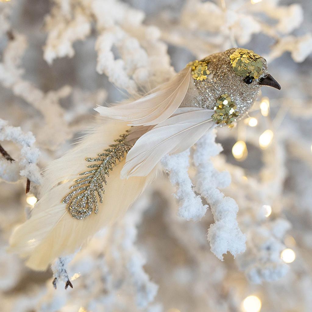 2 шт. Праздничные подвески в виде птиц с перьями, Декоративные подвески в виде птиц из перьев, Украшение в праздничном оттенке для декора