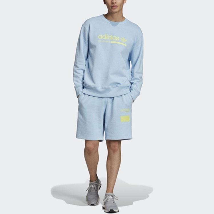 Adidas Оригинальные спортивные повседневные дышащие трикотажные удобные свободные шорты Clover, мужские шорты синего цвета DV1942