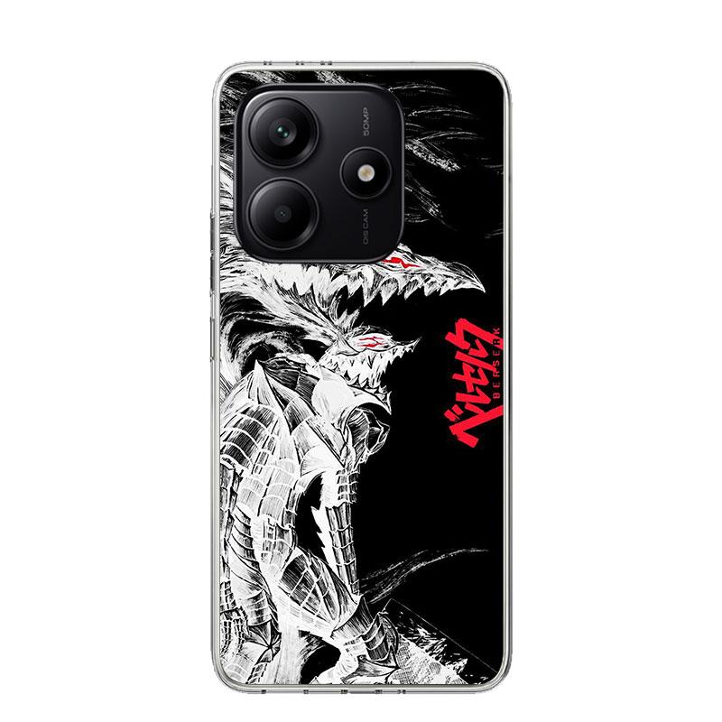 Черно-белый Чехол для телефона G-Guts B-Berserks Для Xiaomi Redmi Note 15 14 13 12S 12 Pro Plus 11S 11E 11 11T 10S 10 Искусство Мягкий Узор C