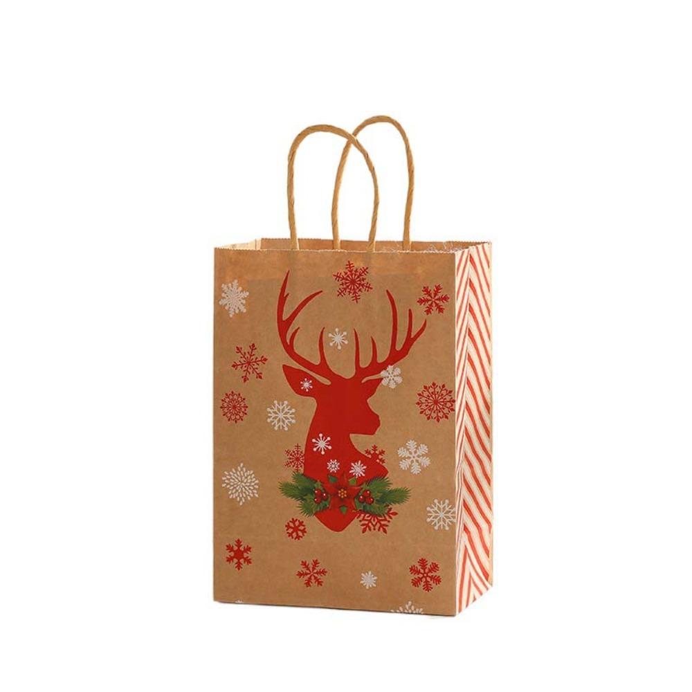 10Pcs Reusable Christmas Gift Bag Thickened Tote Bag Eco-friendly Gift Packaging Bags Grocery Store