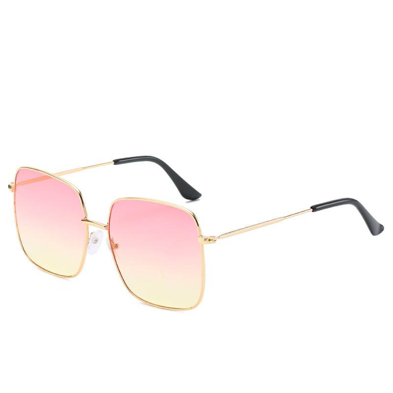 2019 Square Metal Sunglasses, Retro Square Sunglasses, Trendy Large Frame Sunglasses 8952