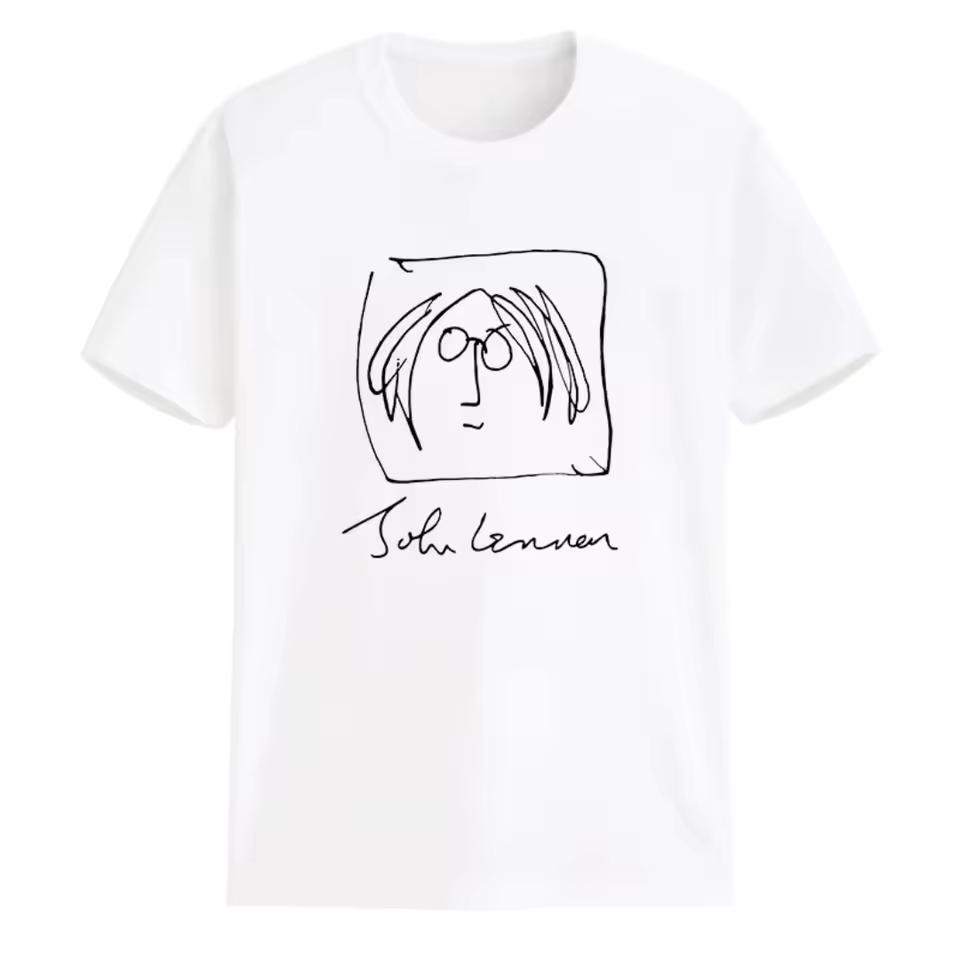 John Lennon self-portrait The Beatles Rock Commemorative T-shirt Autumn Fashion Sports women Men's T-Shirt Tee Y2k Woman